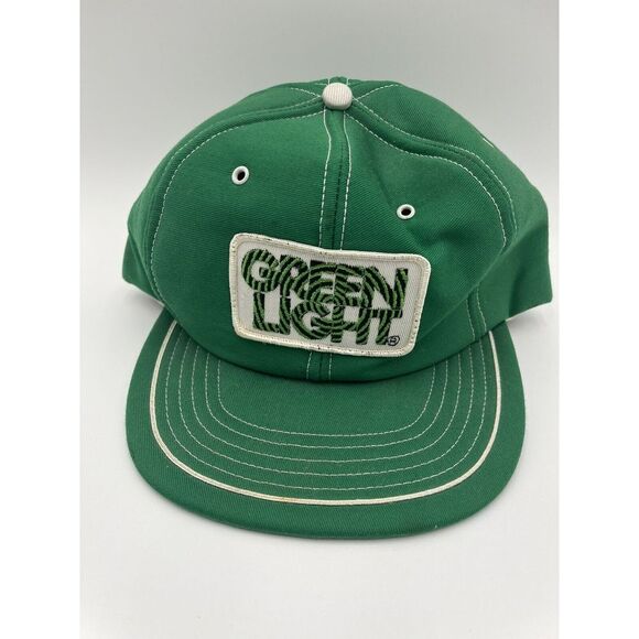 Vintage Snapback Hat TRUCKER  GREEN LIGHT AUTO Made in USA 1980's Review Photos - Picture 3 of 12